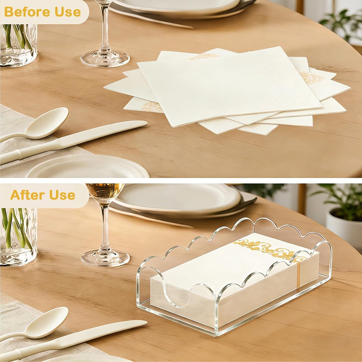 Acrylic Napkin Holder / Horizontal / Clear