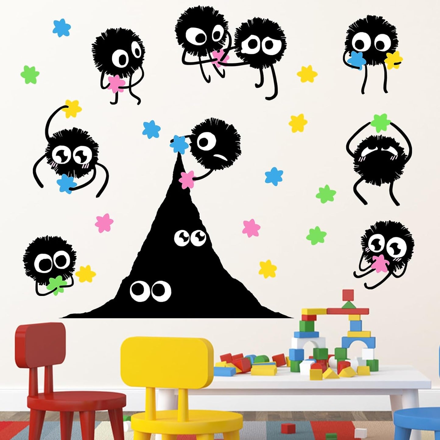 Soot Sprites Wall Decals Stickers / Black Briquet