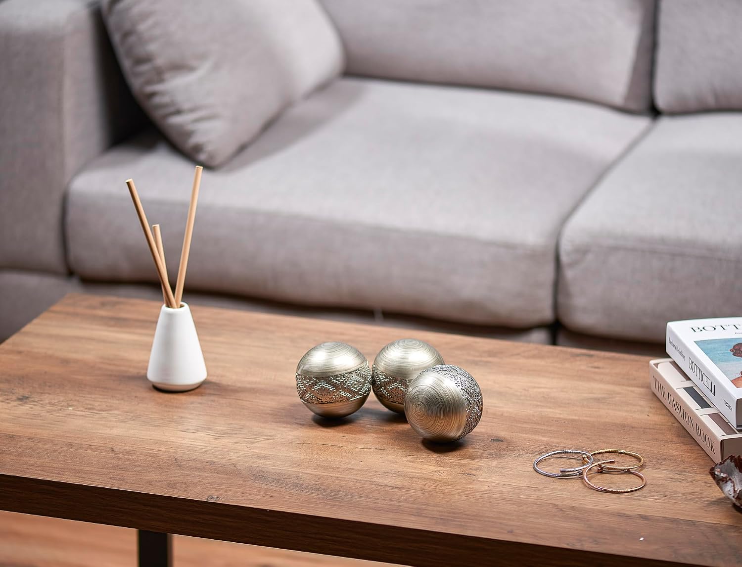Decorative Balls for Bowls and Vases / Silver / Set of 3