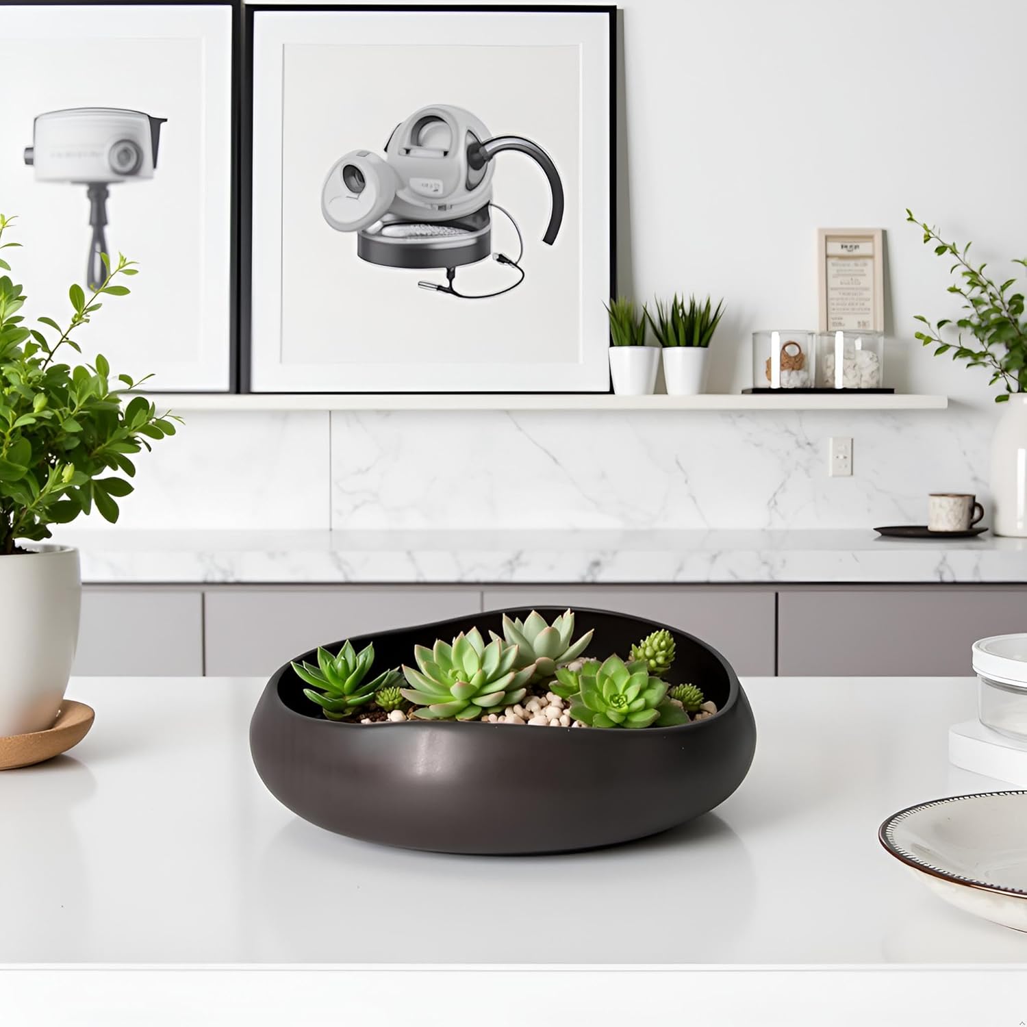 Ceramic Fruit Bowl / Black