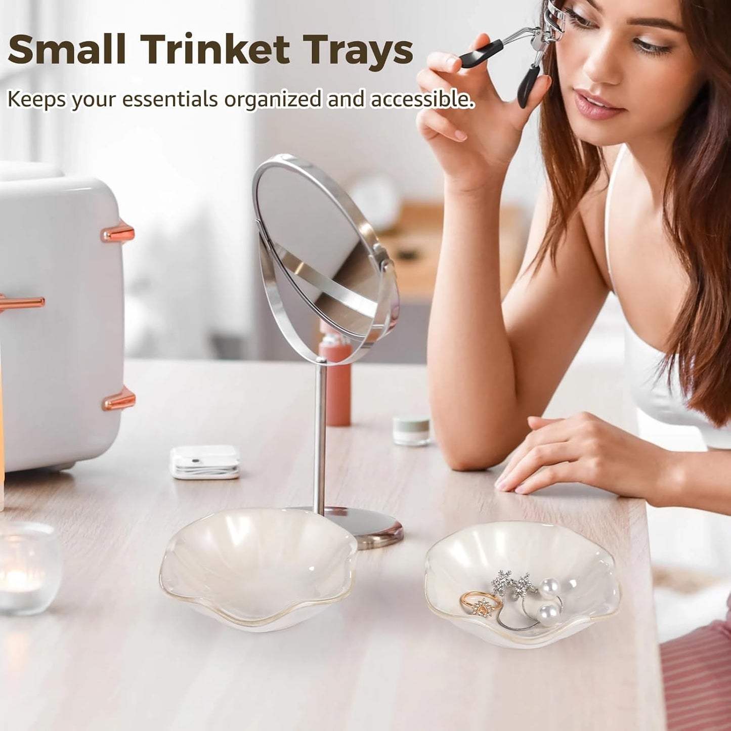 Small Trinket Trays / White / Set of 6