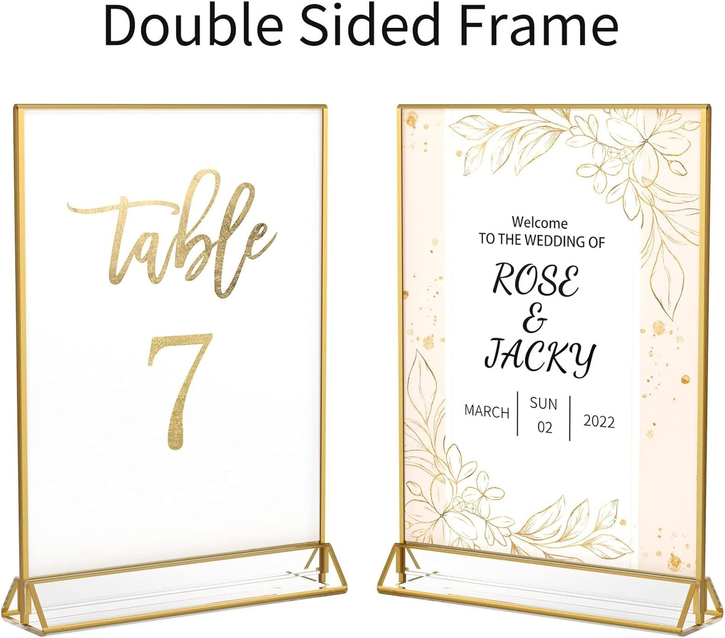 Acrylic Sign Holder / 4 x 6 / Vertical / Clear / Set of 6