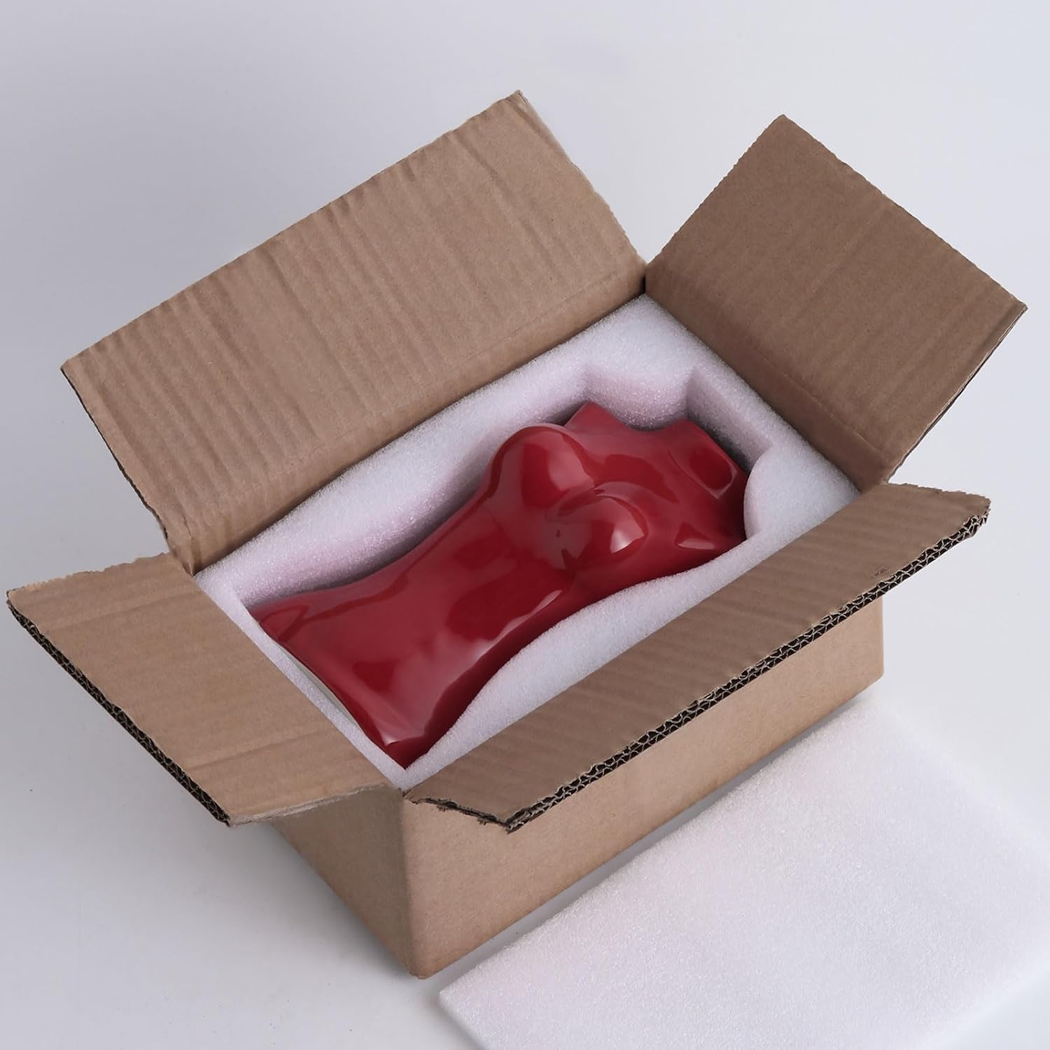 Small Ceramic Vase for Flowers Modern Art Vase / Female Vase- Red