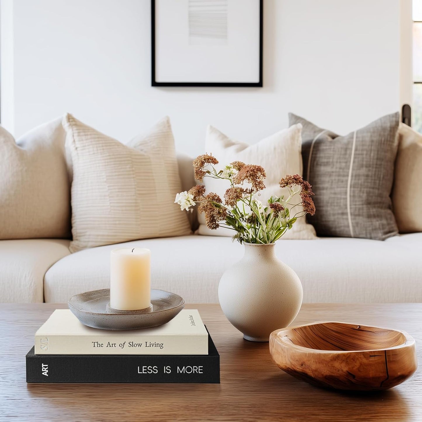 Minimalist Decorative Books / Black-white / Set of 2