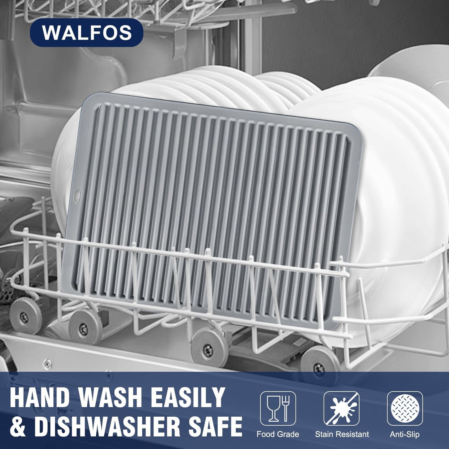 Walfos Large Silicone Trivet 16x12 Inch, Hot Pads for Kitchen, Heat Resistant Pot Holders Trivets for Hot Dishes, Hot