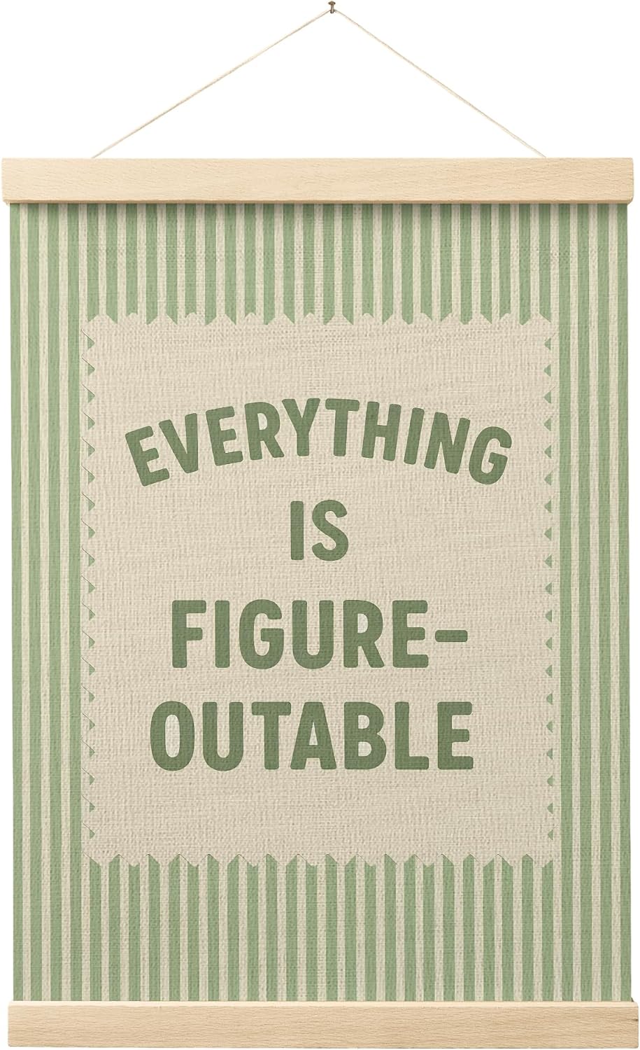 FGFK Everything Is Figureoutable Inspirational Wall Art Poster Hanger Frame