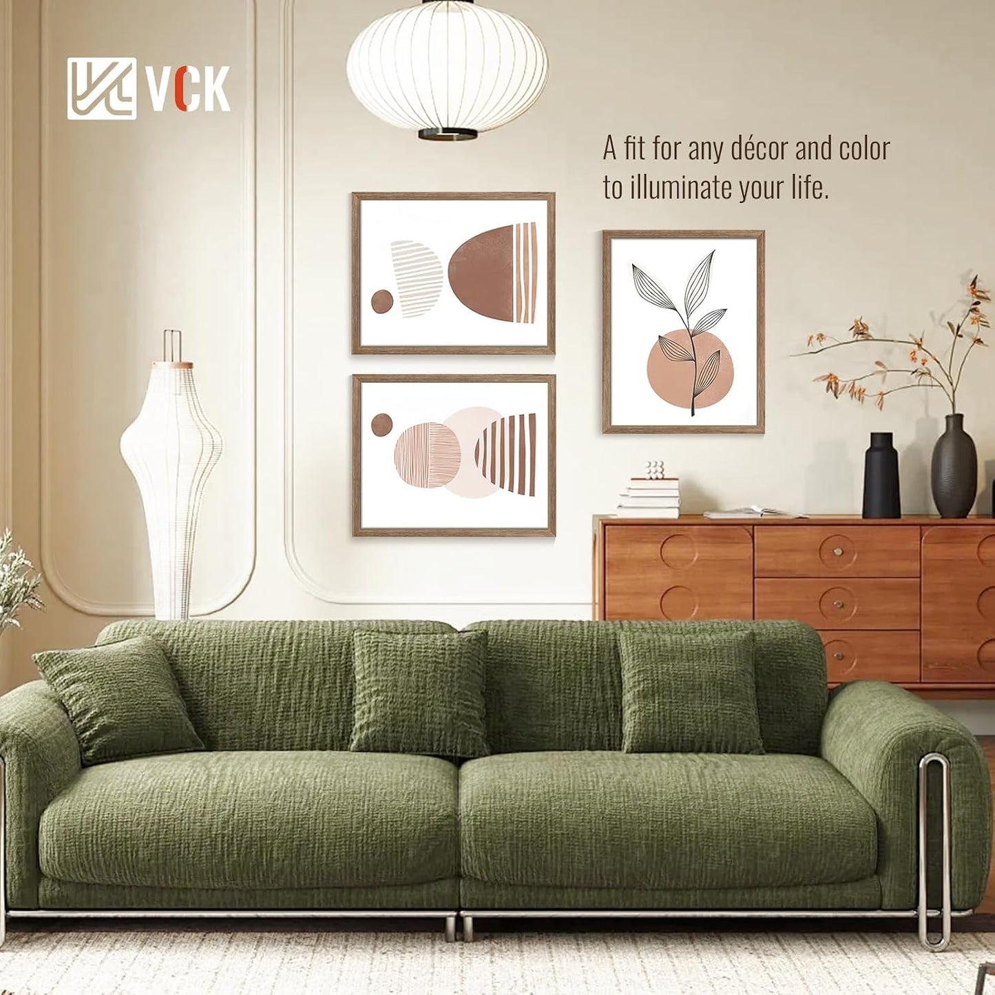 VCK 22x28 Frame Walnut 4 Pack, Wide Thick Wood Border, for Poster/Print | Exclusive Woodgrain, Wall Hanging, HD