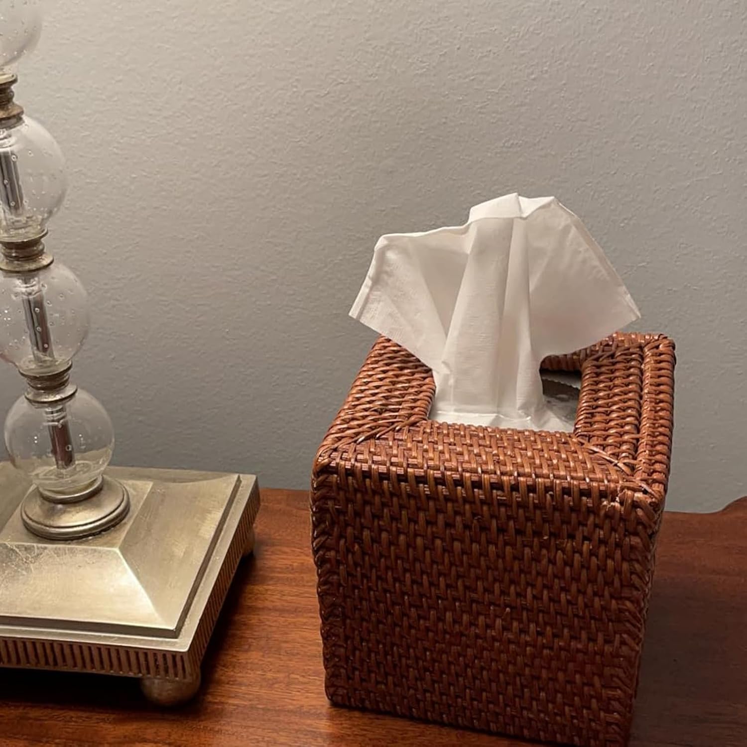 Rattan Tissue Box Cover / Set of 2