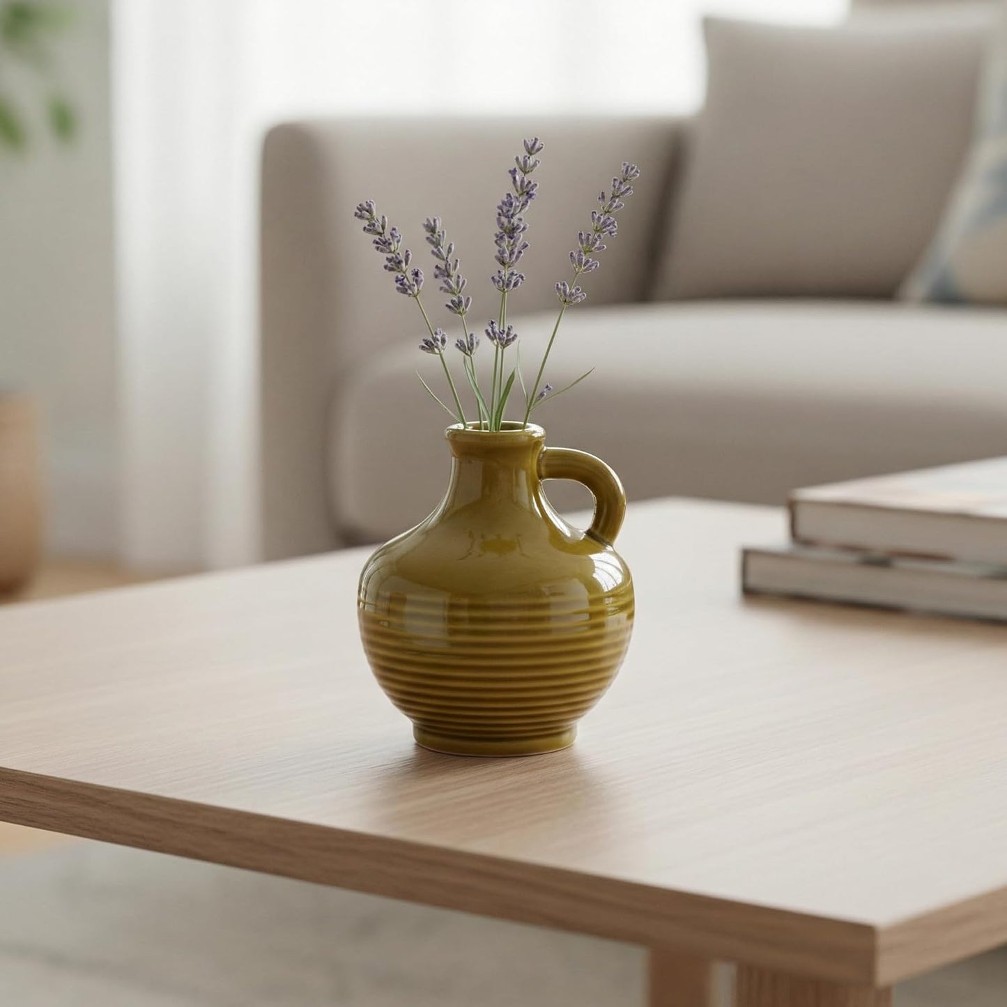 Brown Ceramic Vase / 6 Inch / Brown - 6