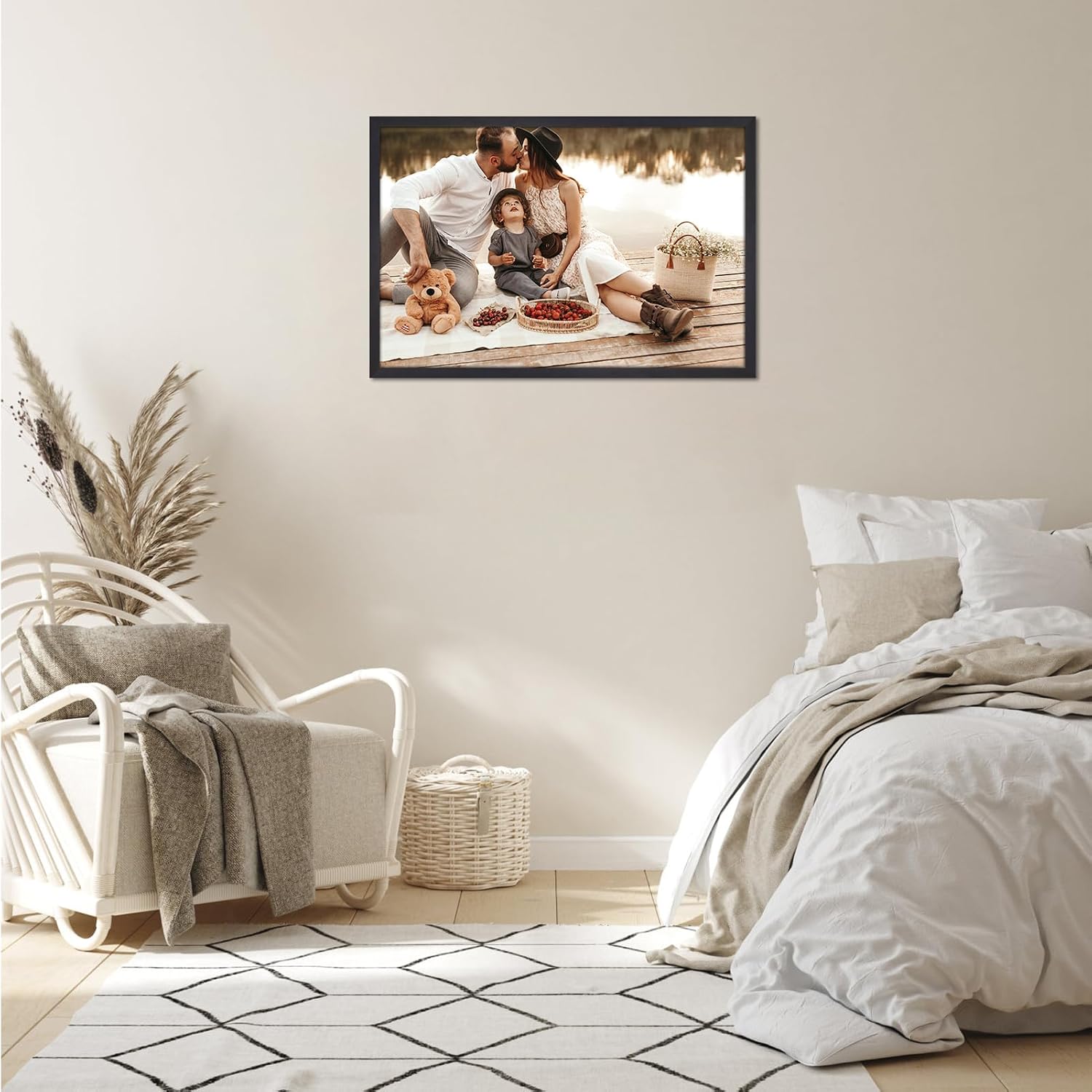 Giftgarden 18x24 Poster Picture Frame Black, Textured Aluminum 18 x 24 Frame for Wall Display, Single