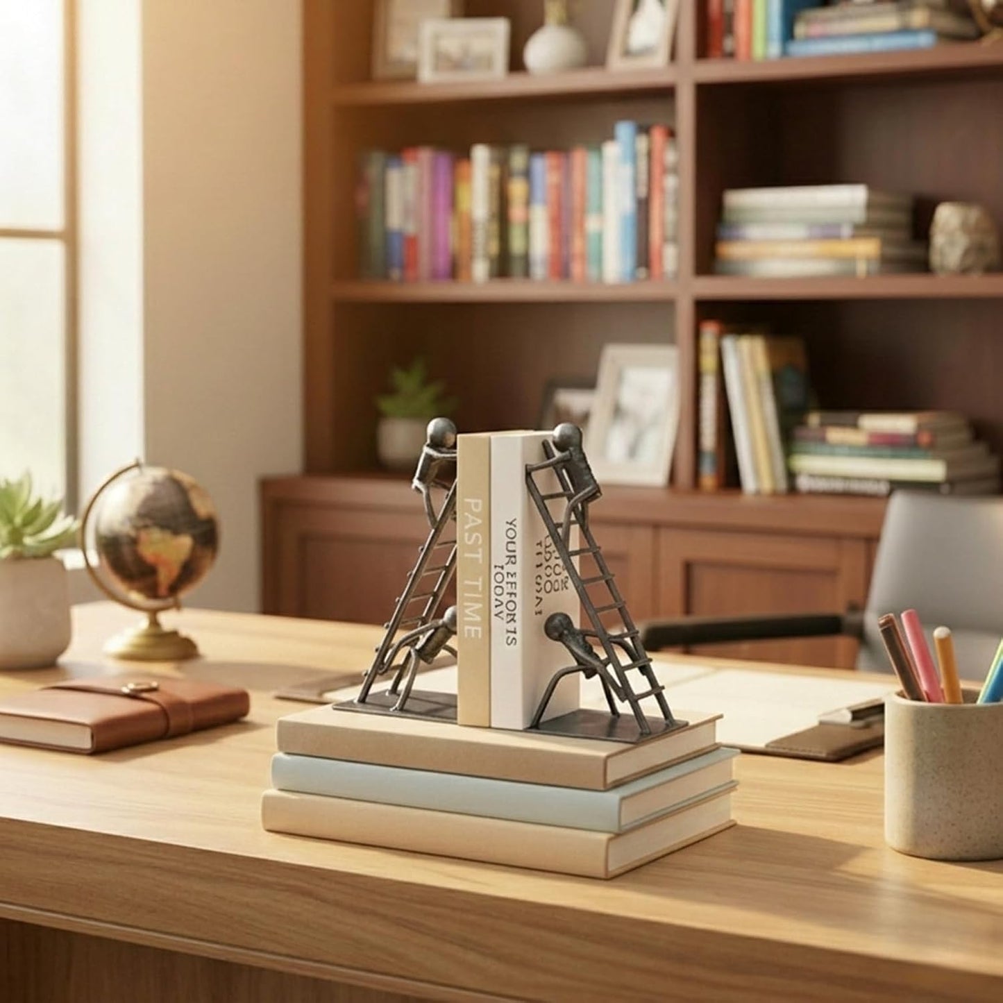 Modern Climbing Man Bookends