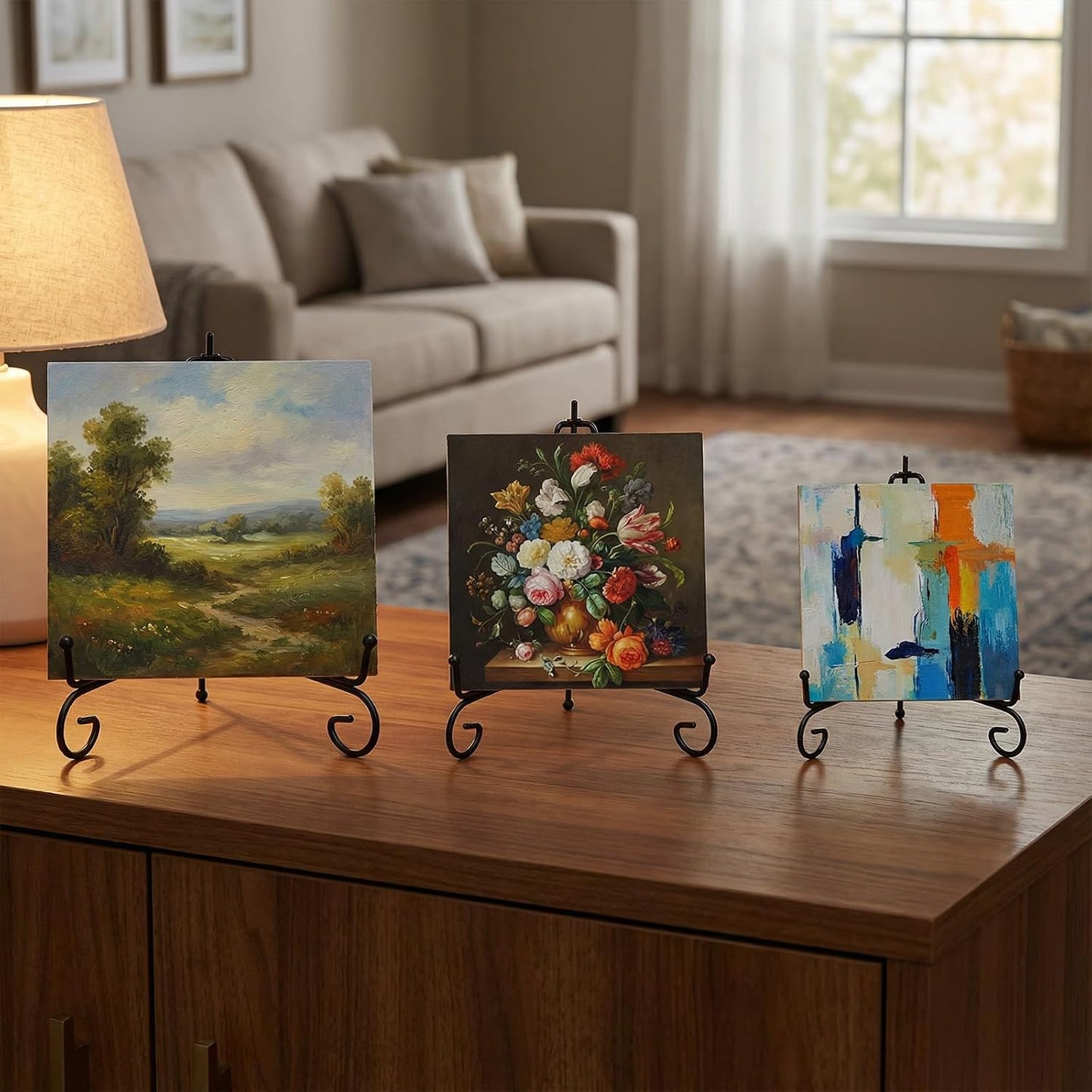 4/6/ Plate Stands for Display / Black / 8 Inch / Set of 18