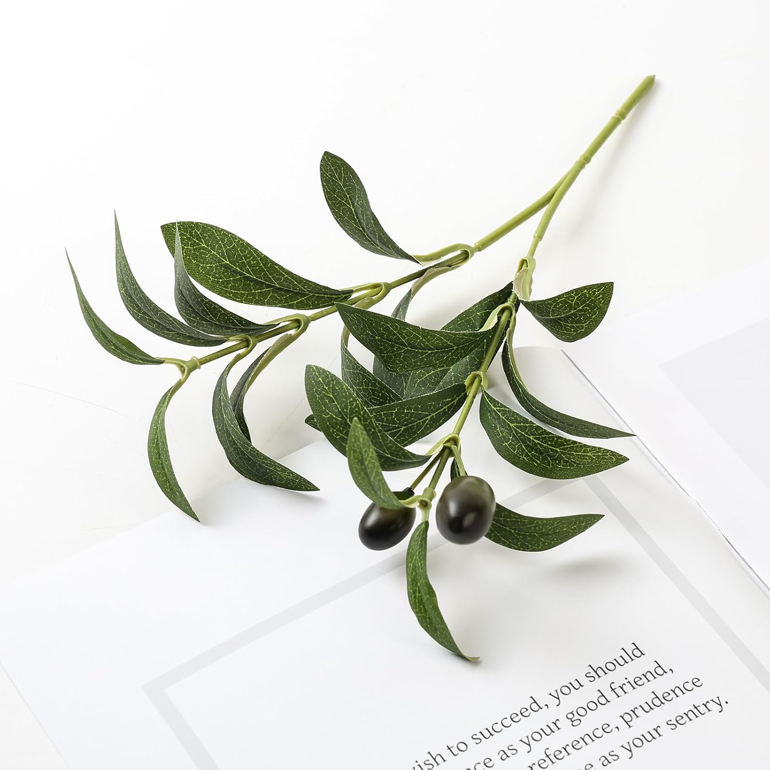 Faux Olive Leaves Stems 10" Tall Artificial Plants Olive Tree Branches for Small / 10in / Set of 50