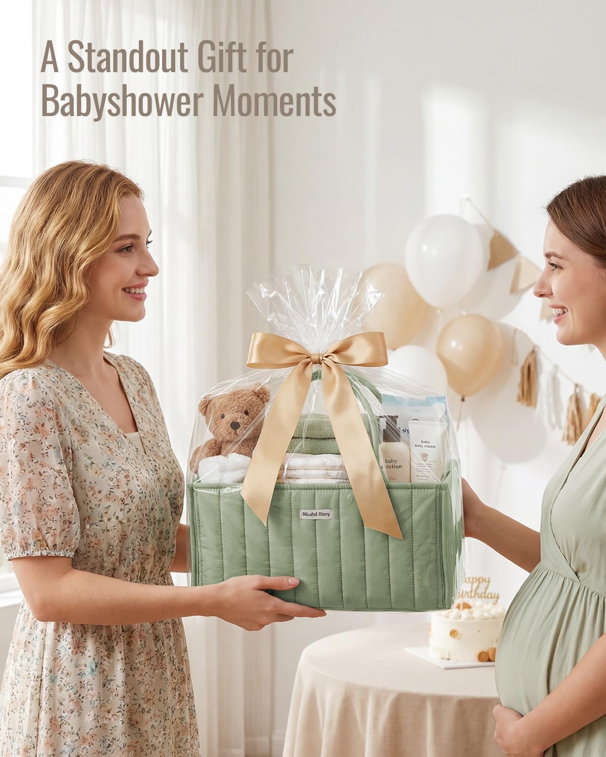 Baby Diaper Caddy Organizer / Sage Green