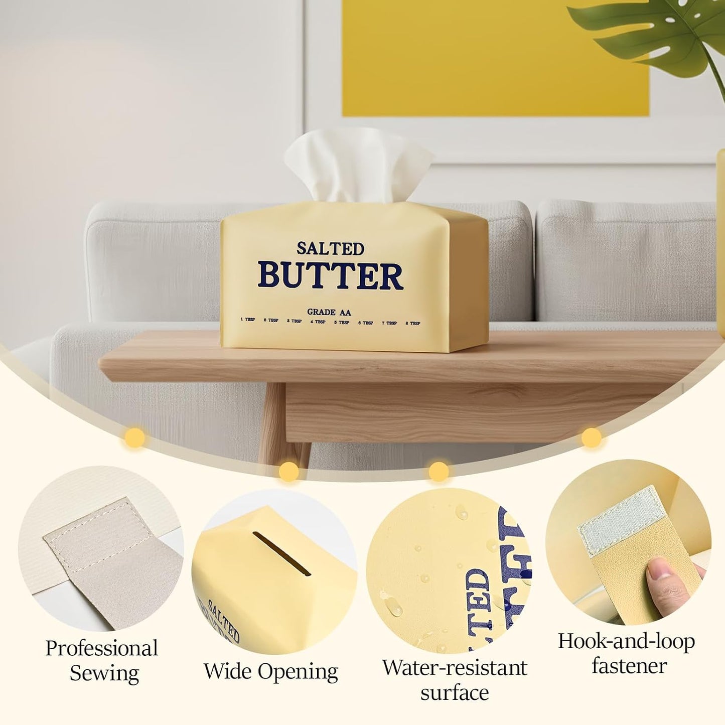 Butter Tissue Box Cover