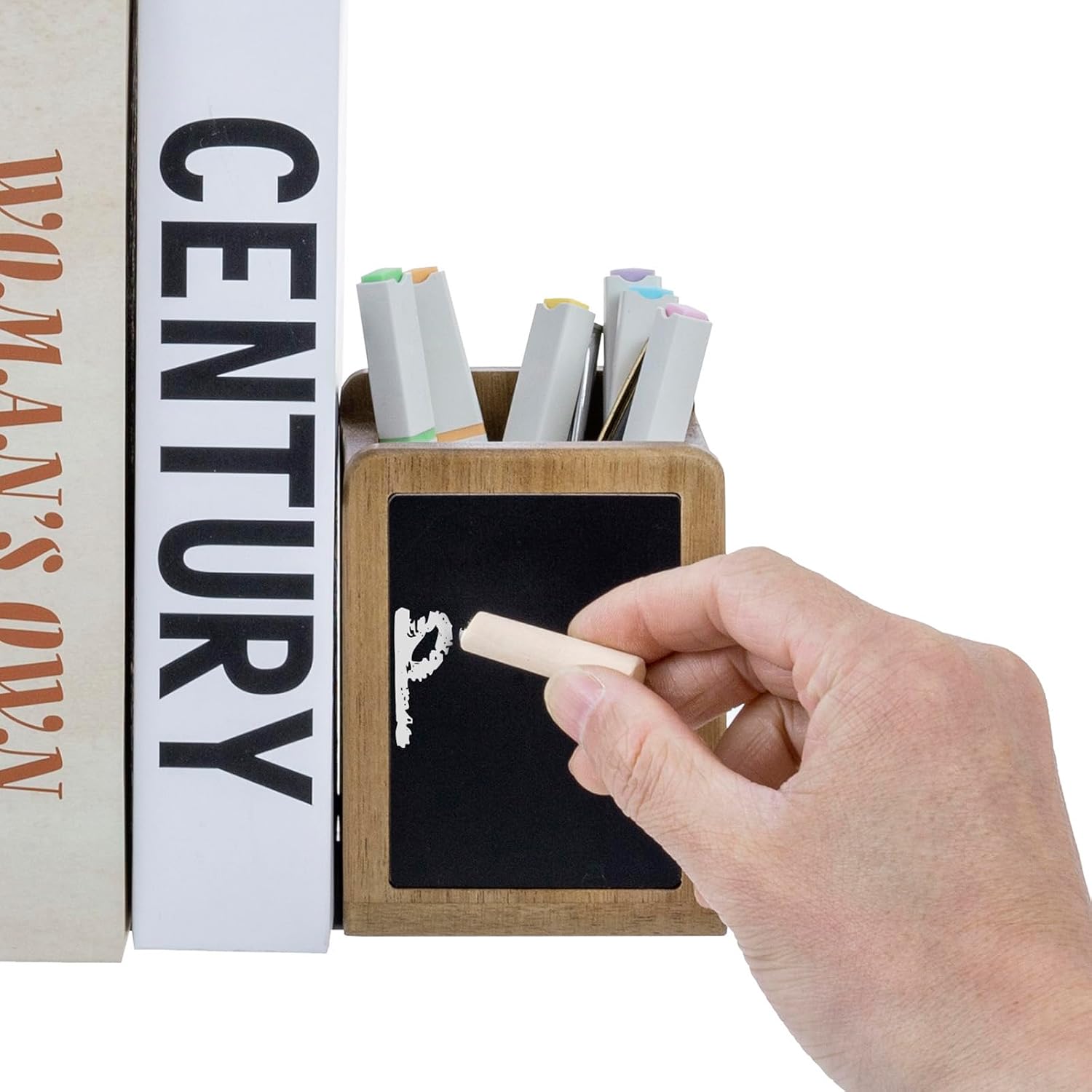 Wood Bookends and Pen Holders / Natural