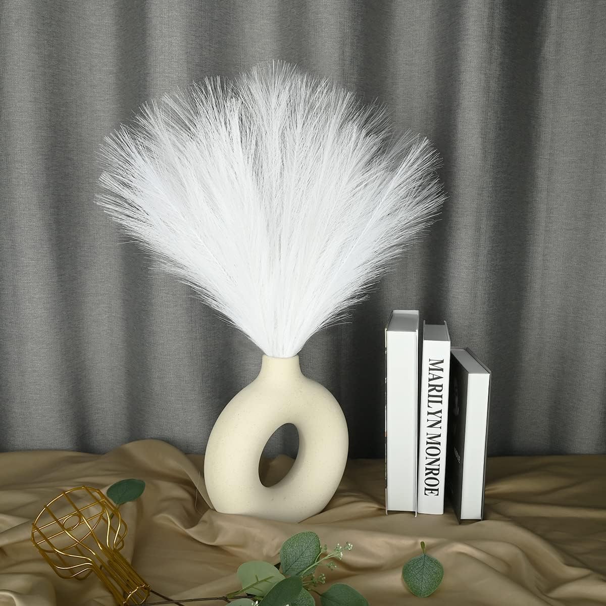 Small Artificial Pampas Grass Decor for Vase / White / 24 / 24 Inch / Set of 12