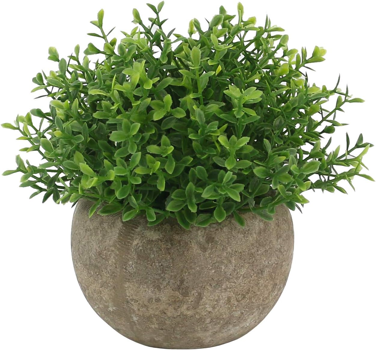 Mini Plastic Artificial Plants Grass in Pot/Small Artificial Faux Greenery/Mini Plants / Set of 4