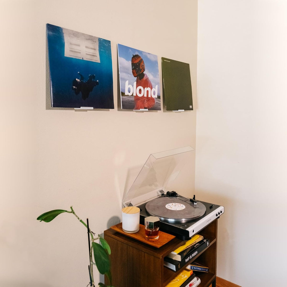 Adhesive Vinyl Wall Mount (16-Pack) – Strong Hold Record Holder Wall, Record-Safe Easy Installation, Album Wall Mount