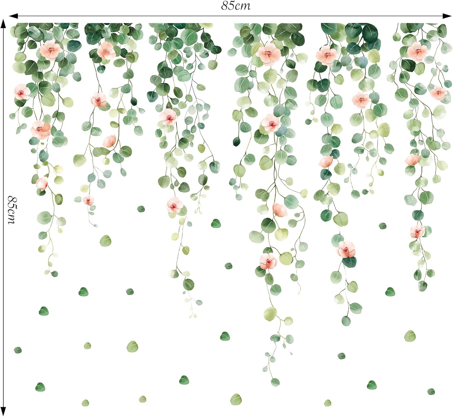 Vinyl Plants Wall Decal / Sch-24f-0057 / Green