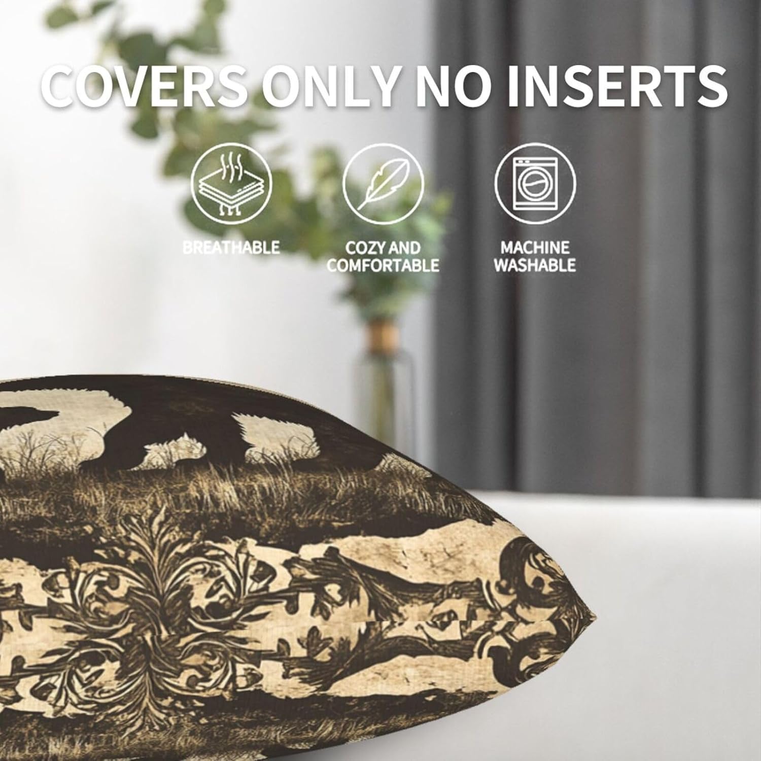 Throw Pillow Covers Pillow Cases Decoration Cushion Cover / Animal / 18 x 18 / Set of 2