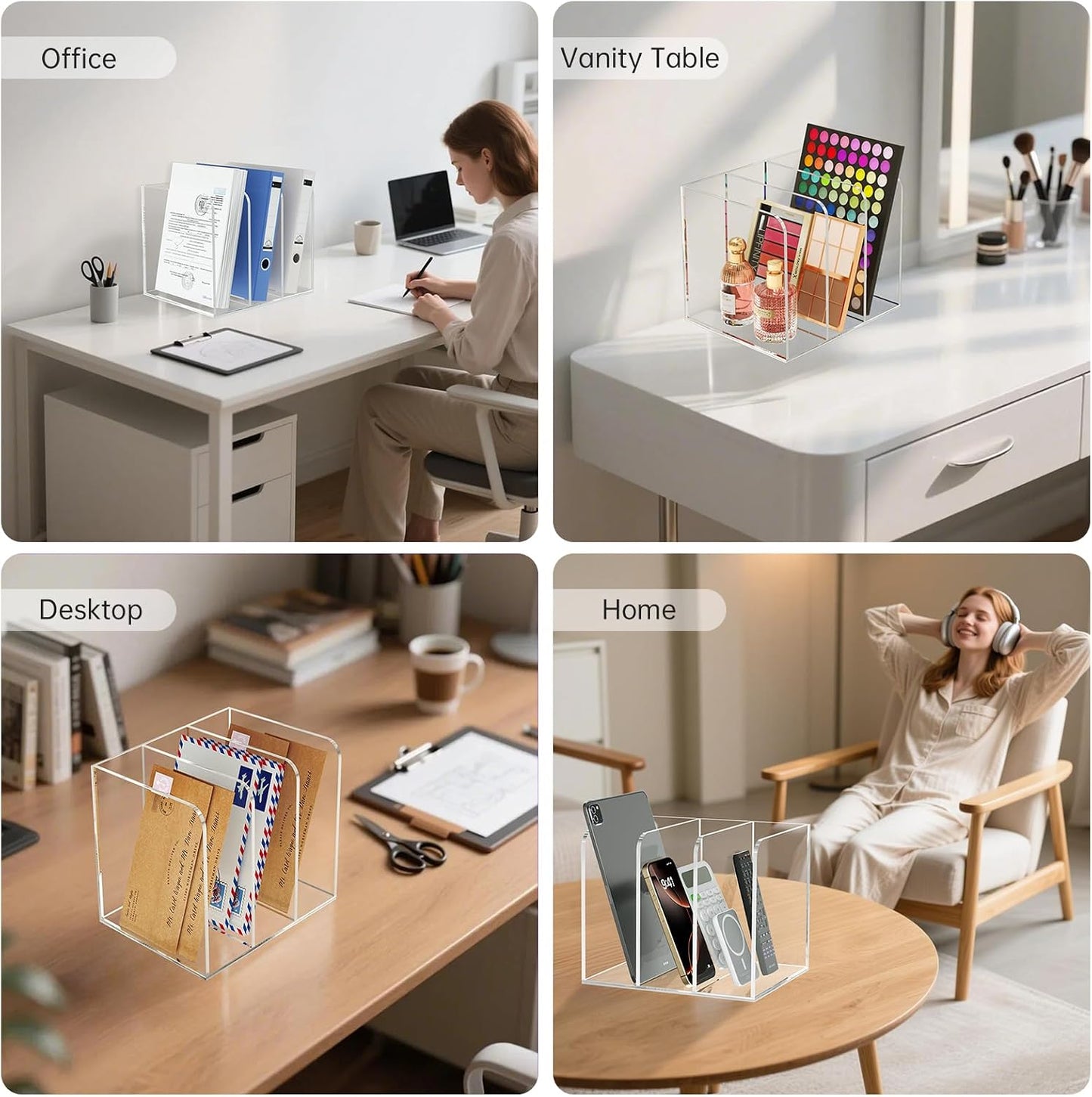Acrylic Desk Organizer Book Organizer