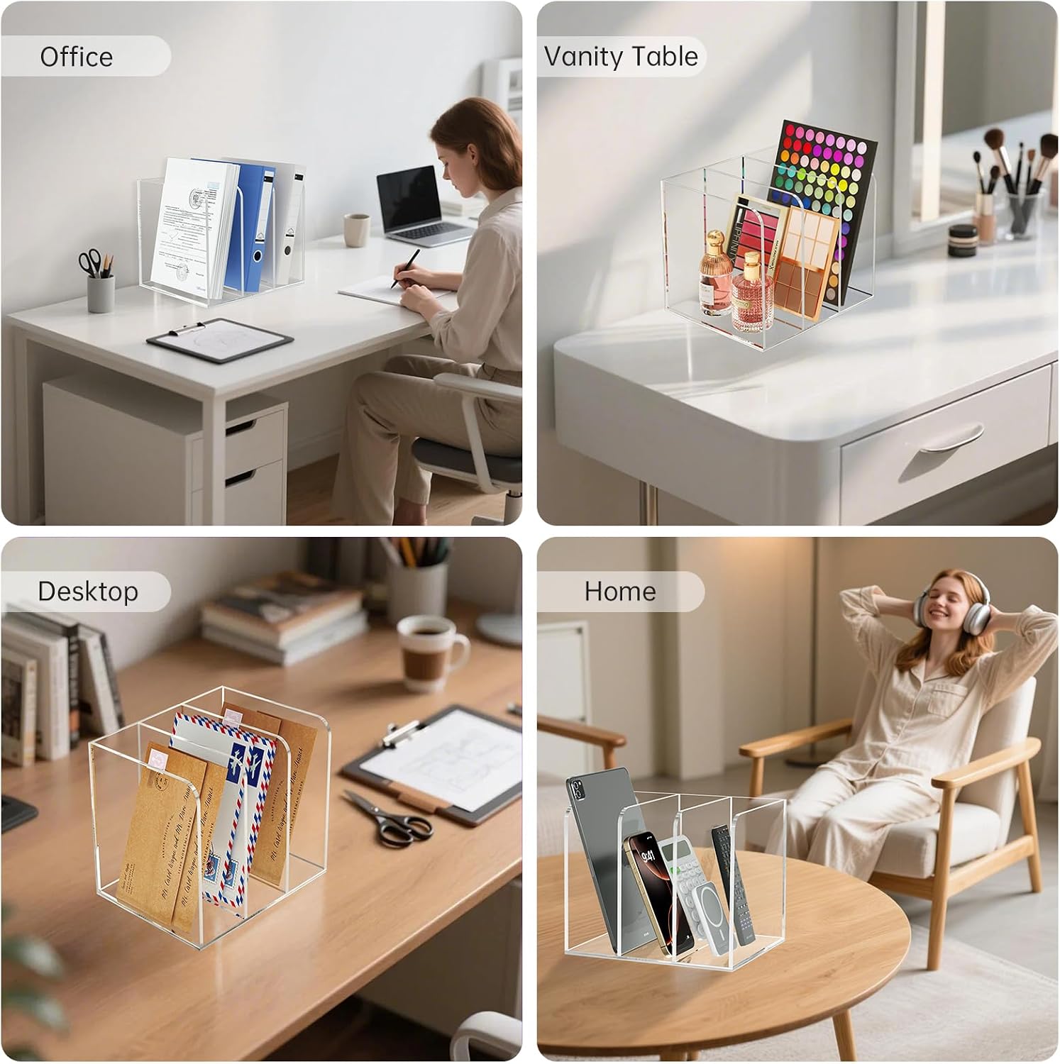 Acrylic Desk Organizer Book Organizer