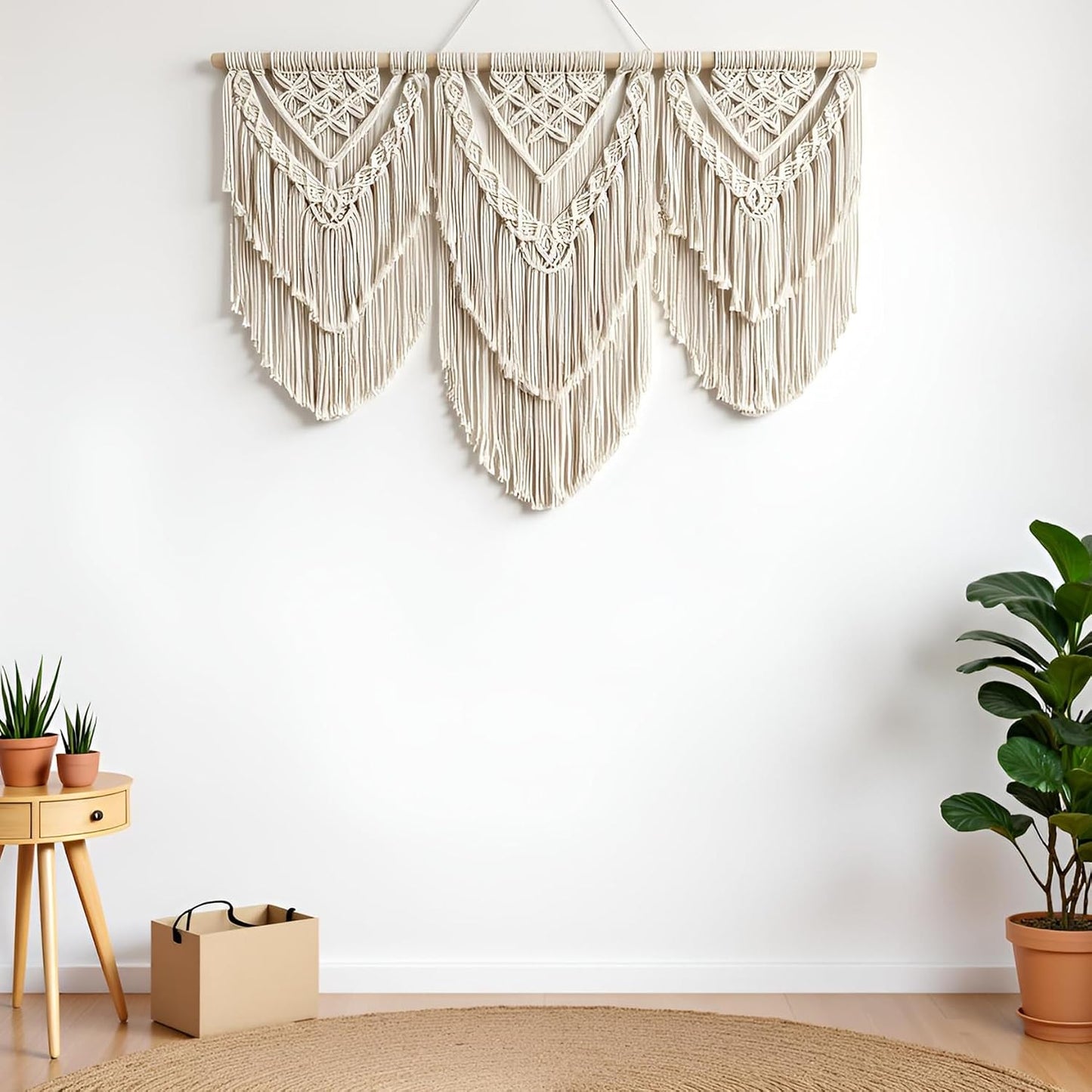 large macrame wall hanging / Double-layer