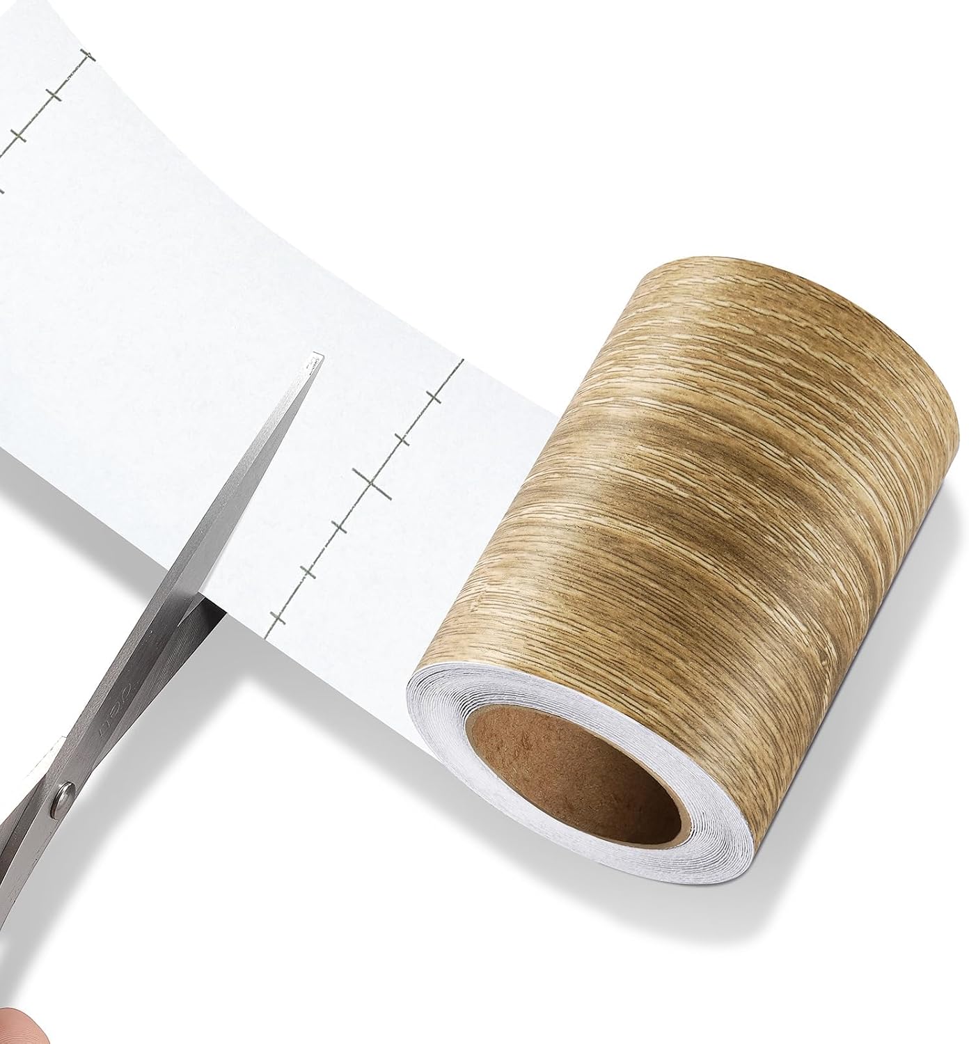 Natural Oak Wood Grain Wallpaper Border Peel and Stick Mirror Frame Border / 3 x 590 / Light Brown