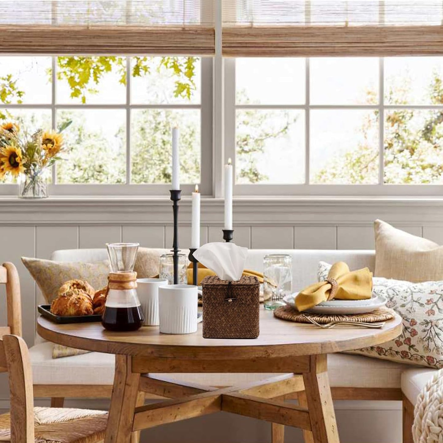 Rustic Tissue Holder / Coffee