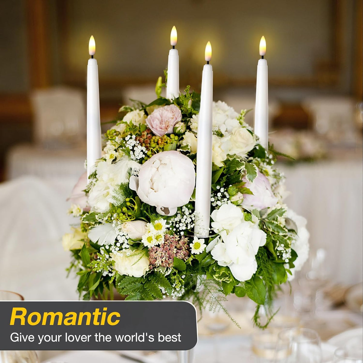 100 Pcs Flickering Flameless Taper Candles Bulk LED Battery Operated Realistic Flame Effect with Remote & Timer Safe No