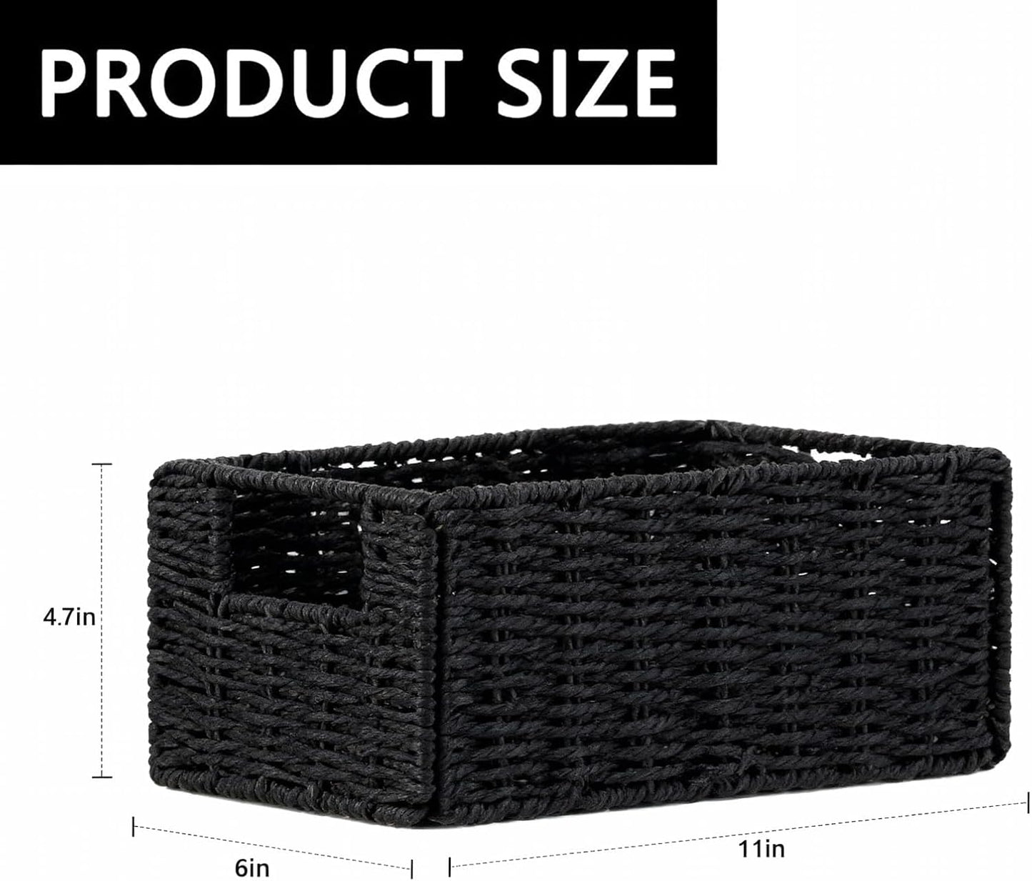 Small Wicker Baskets / Black