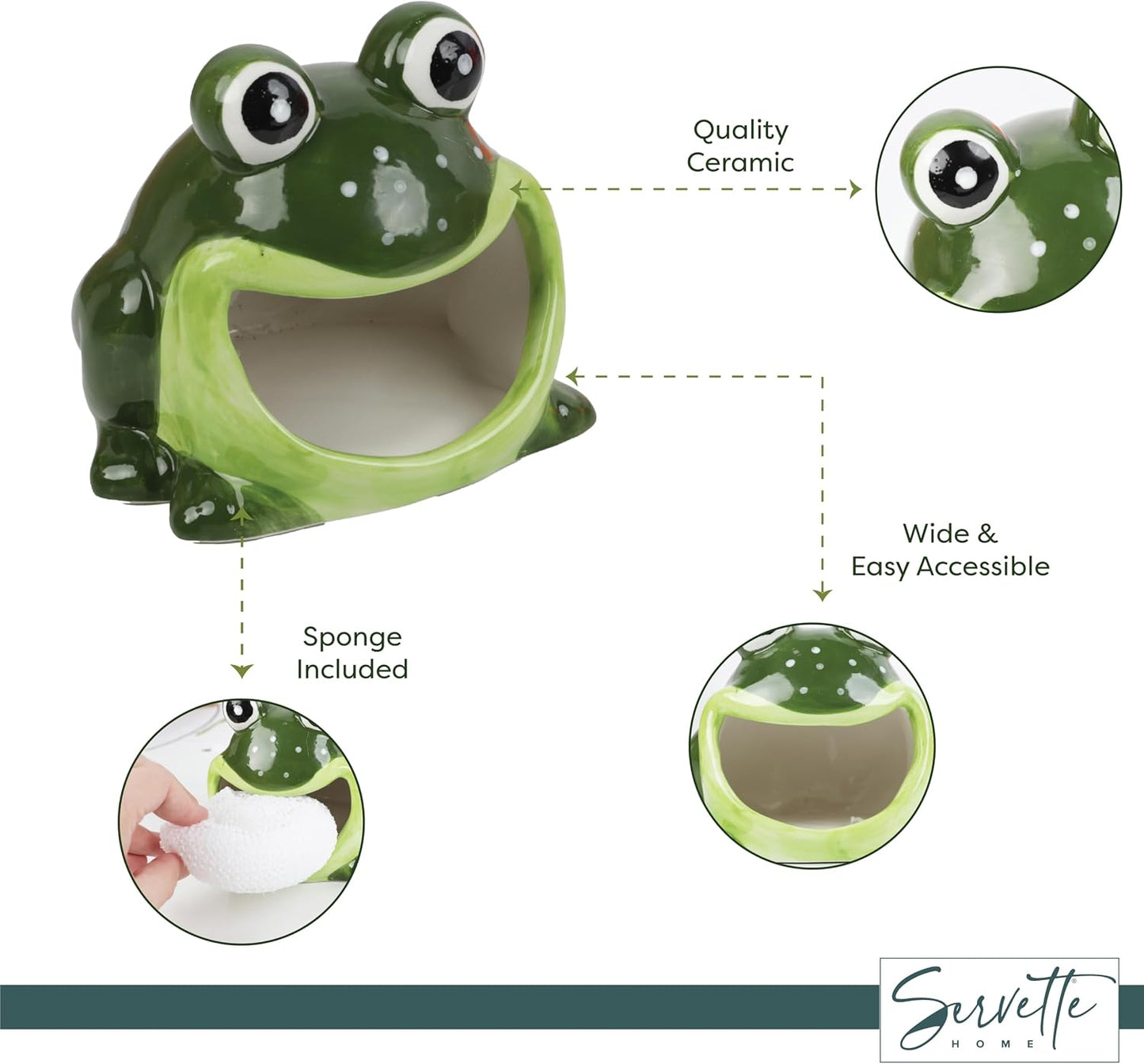 Decorative Dish Sponge Holder / Green