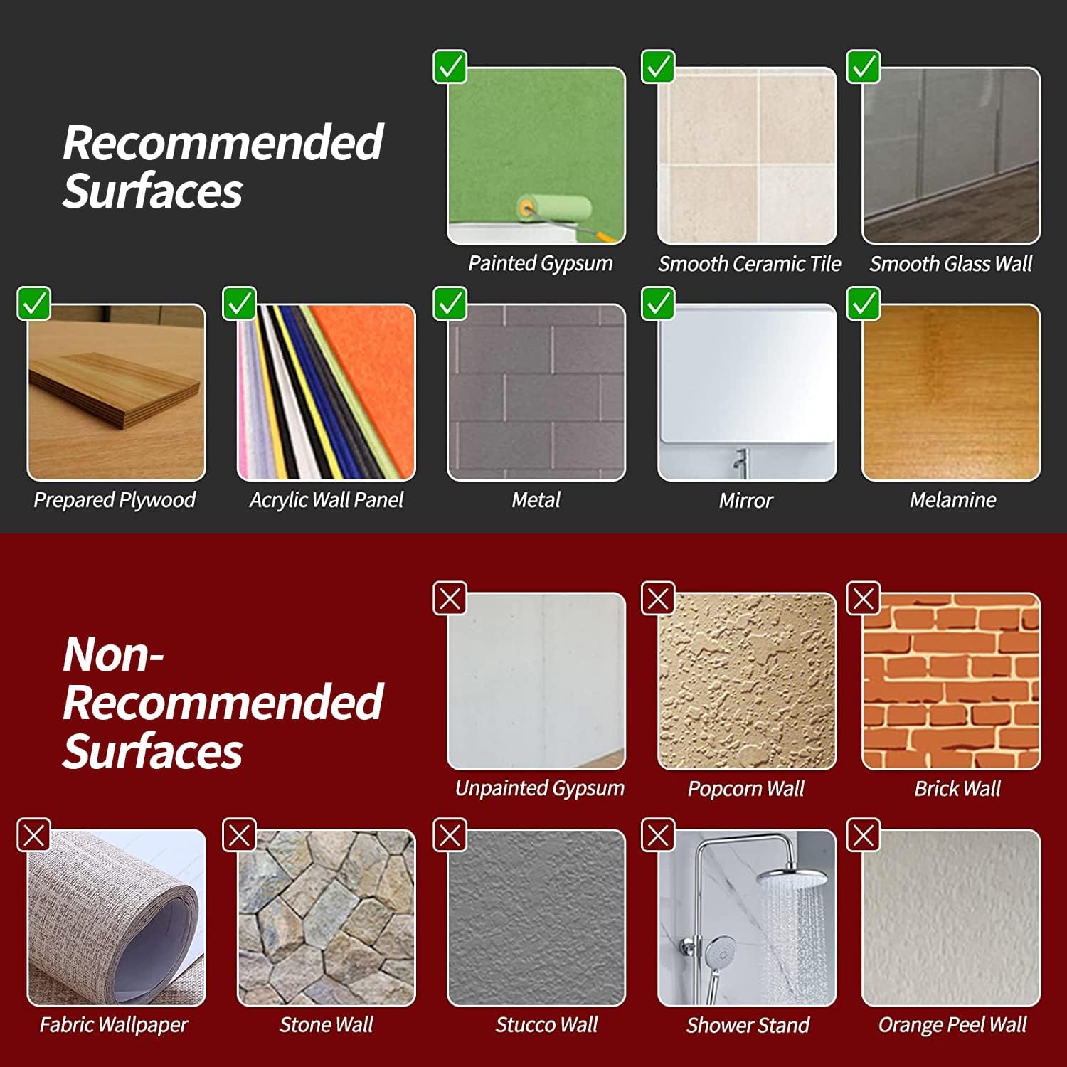 Stickon Tile / 10-Sheet Peel and Stick Backsplash PVC Wall Tile / Spruce-gray / 11.3 x 13.5