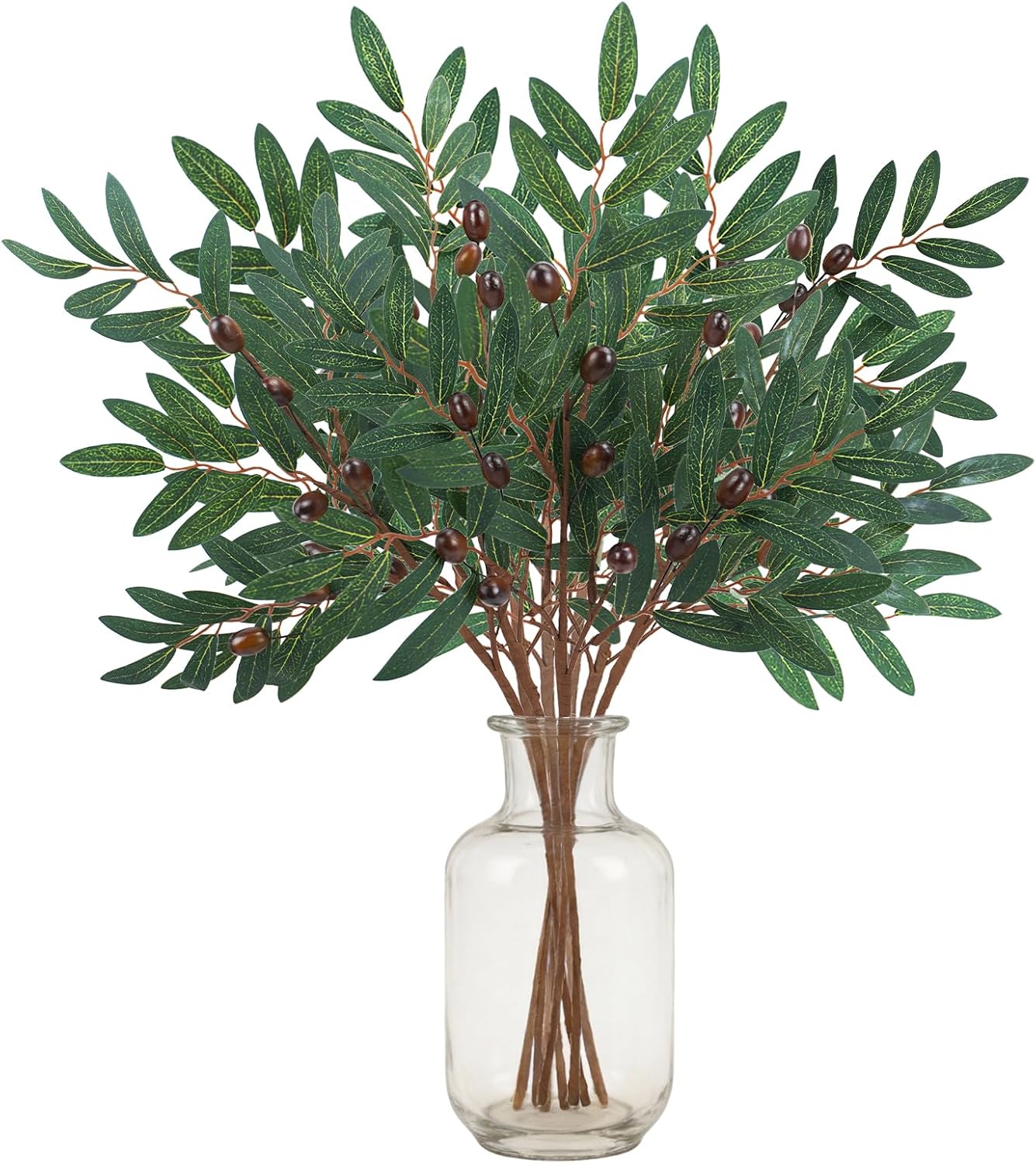 Artificial Olive Branches for Vases / Set of 8