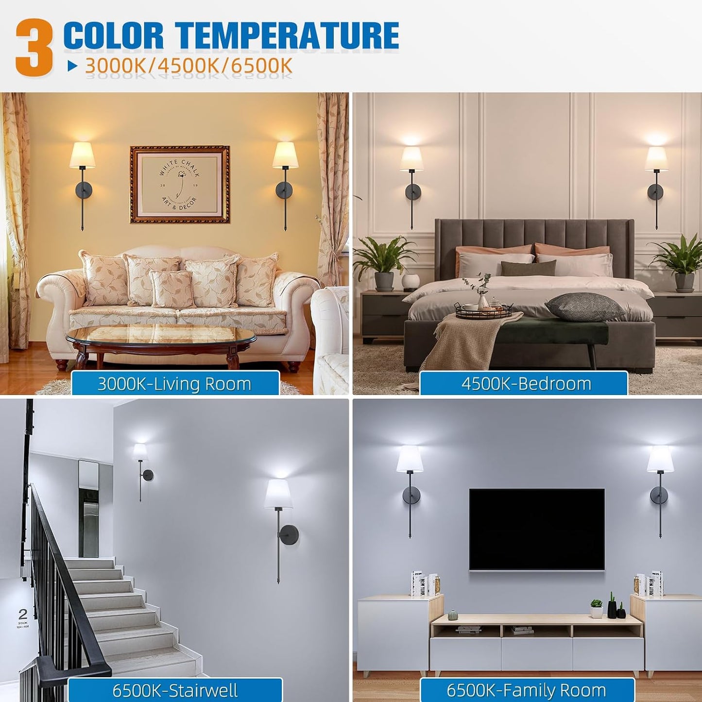 Battery Operated Wall Sconce Set of 2,Black Rechargeable Wall Lights with 10400mAh Dimmable Bulbs and Remote,10 Colors