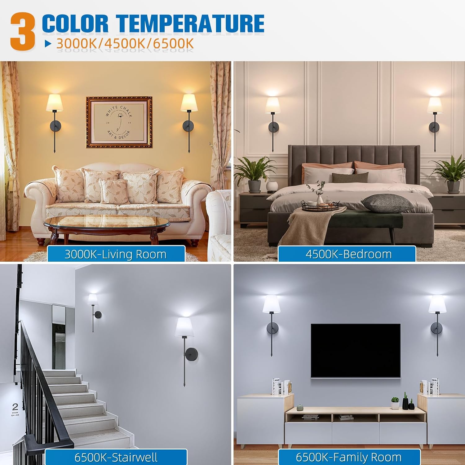 Battery Operated Wall Sconce Set of 2,Black Rechargeable Wall Lights with 10400mAh Dimmable Bulbs and Remote,10 Colors