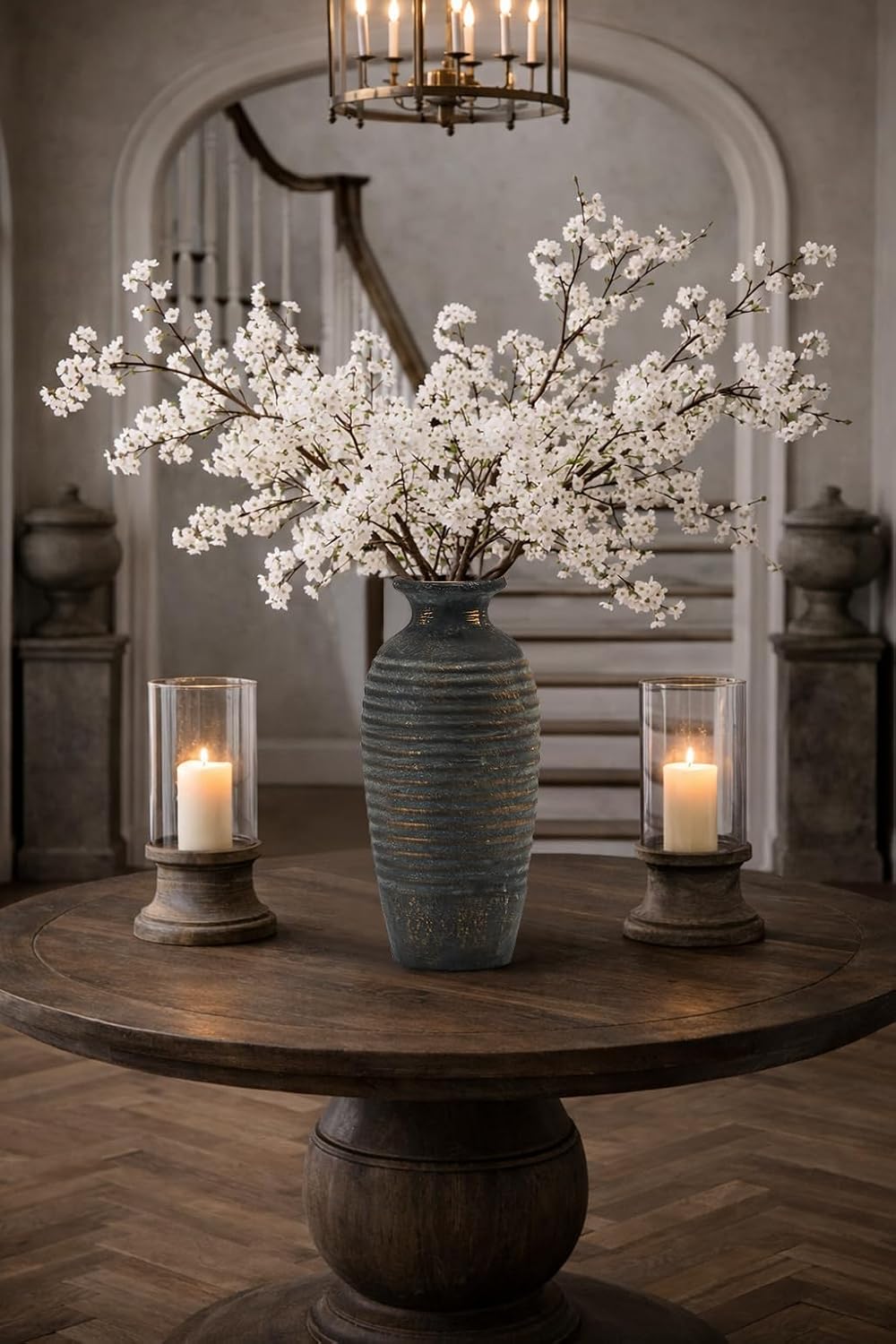 Large Ceramic Rustic Vase / Bronze / 14.4 / 14.4 Inch