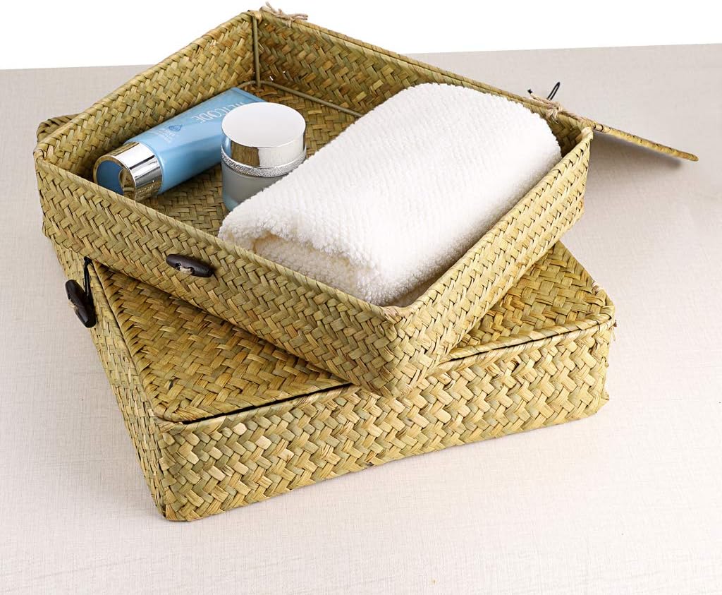 Natural Seagrass Storage Bins / Small+large / Natural Color