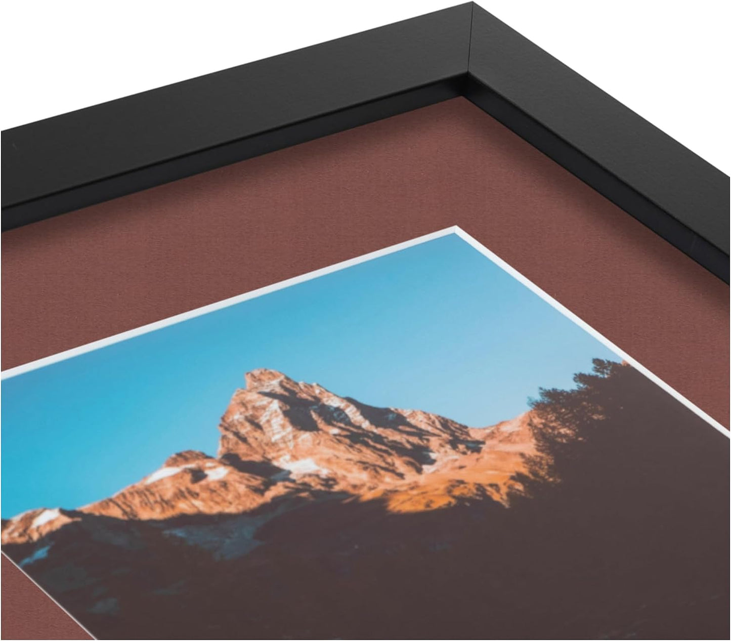 ArtToFrames Collage Picture Frame 3 Opening 3-3.5x5 Photo Frame | Made in USA | Black Frame Brique and Black Mats