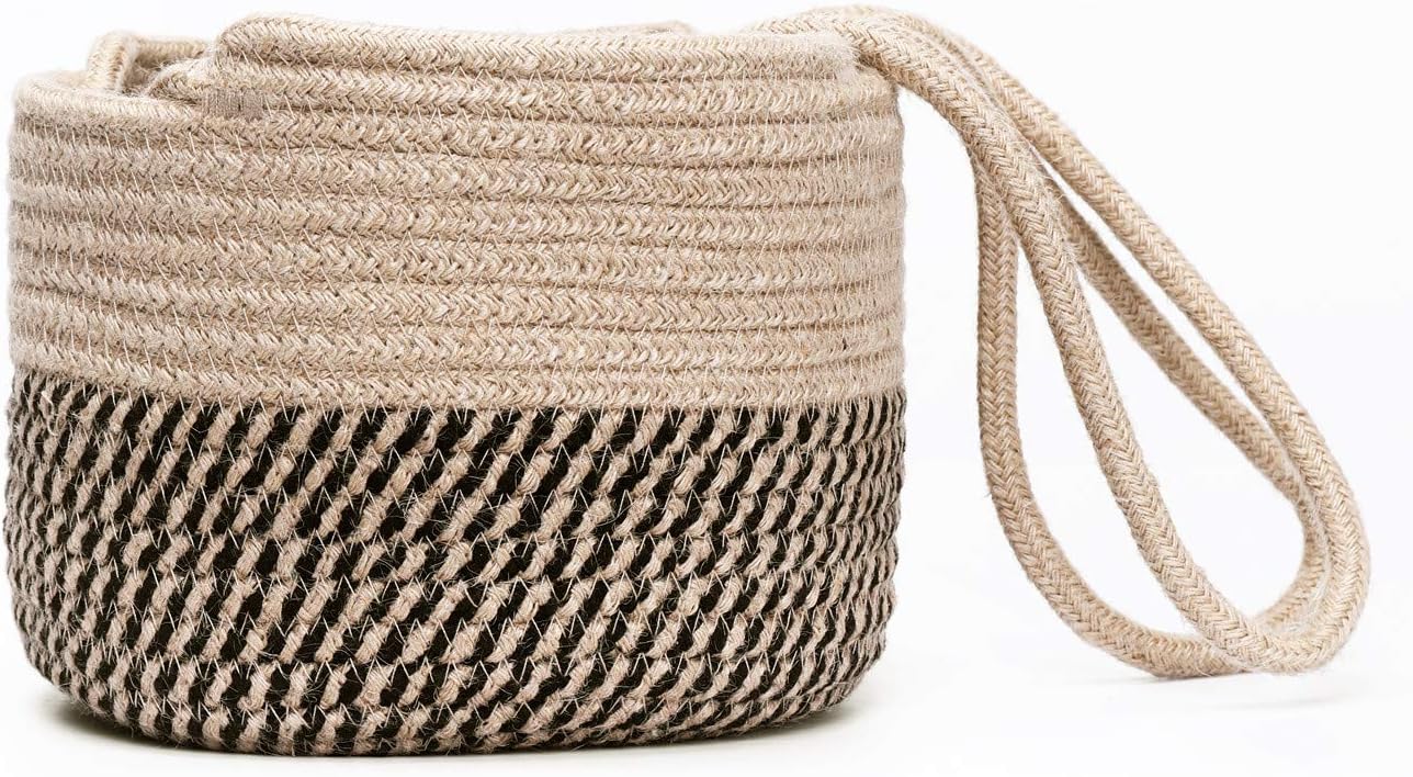 Hanging Planter Basket Rope Woven Plant Hangers Indoor Hanging Plant Holder Up to 7" Pot / Jute