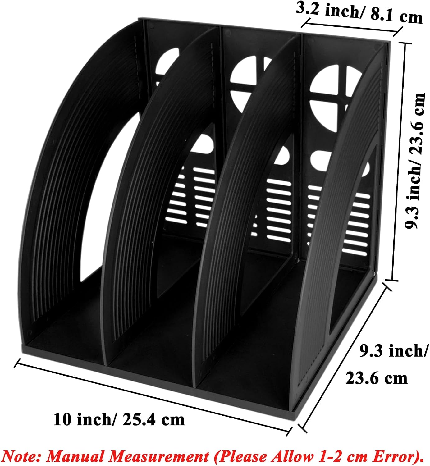 SAYEEC 2Pcs Magazine Holder Plastic File Sorter Binder Holder for Desk Folder Organizer Stand Book Shelf Dividers