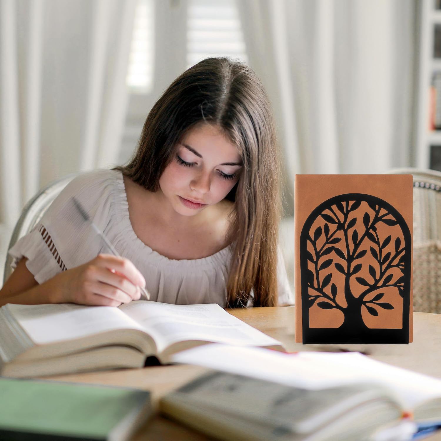 Modern Metal Tree Book Ends