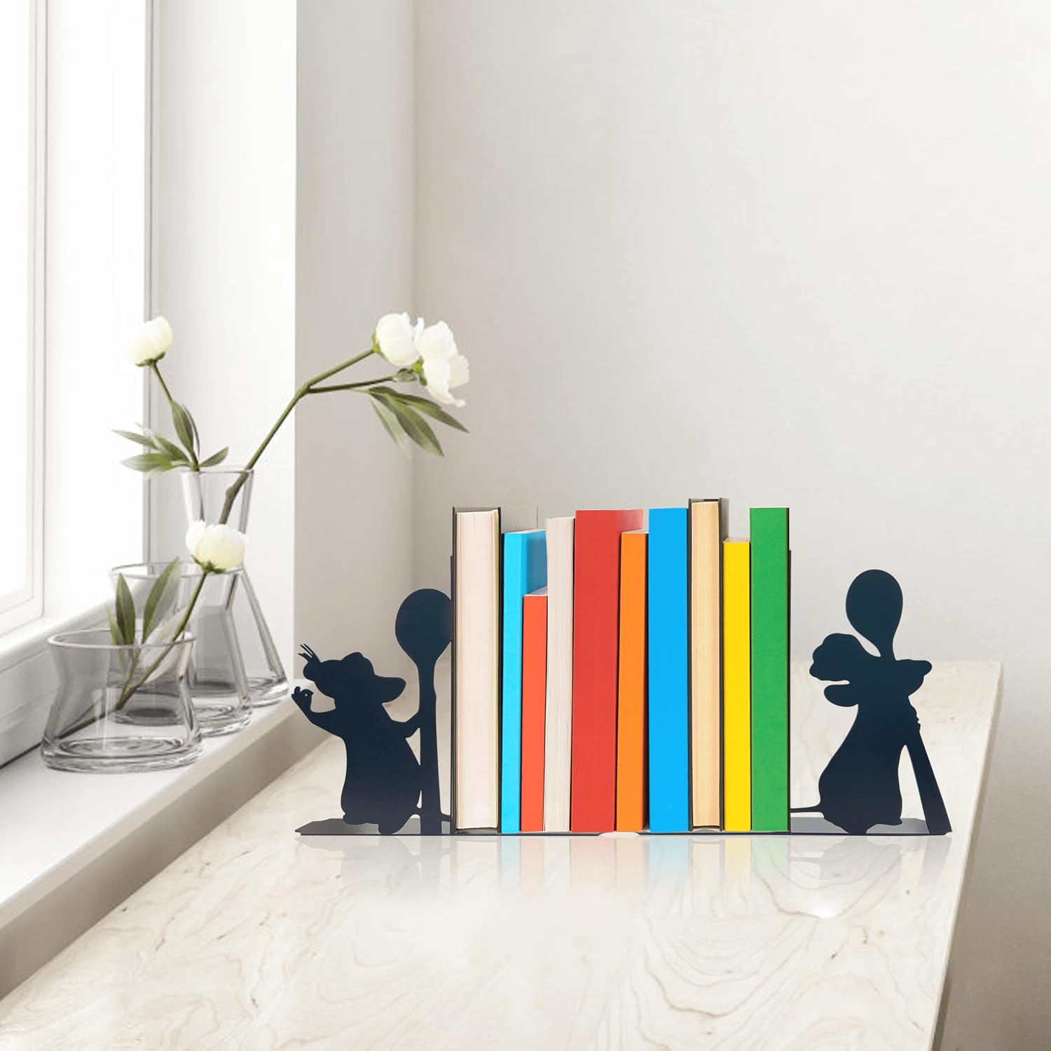 Mouse Decorative Bookends / 6.5 x 5.9 x 1.2