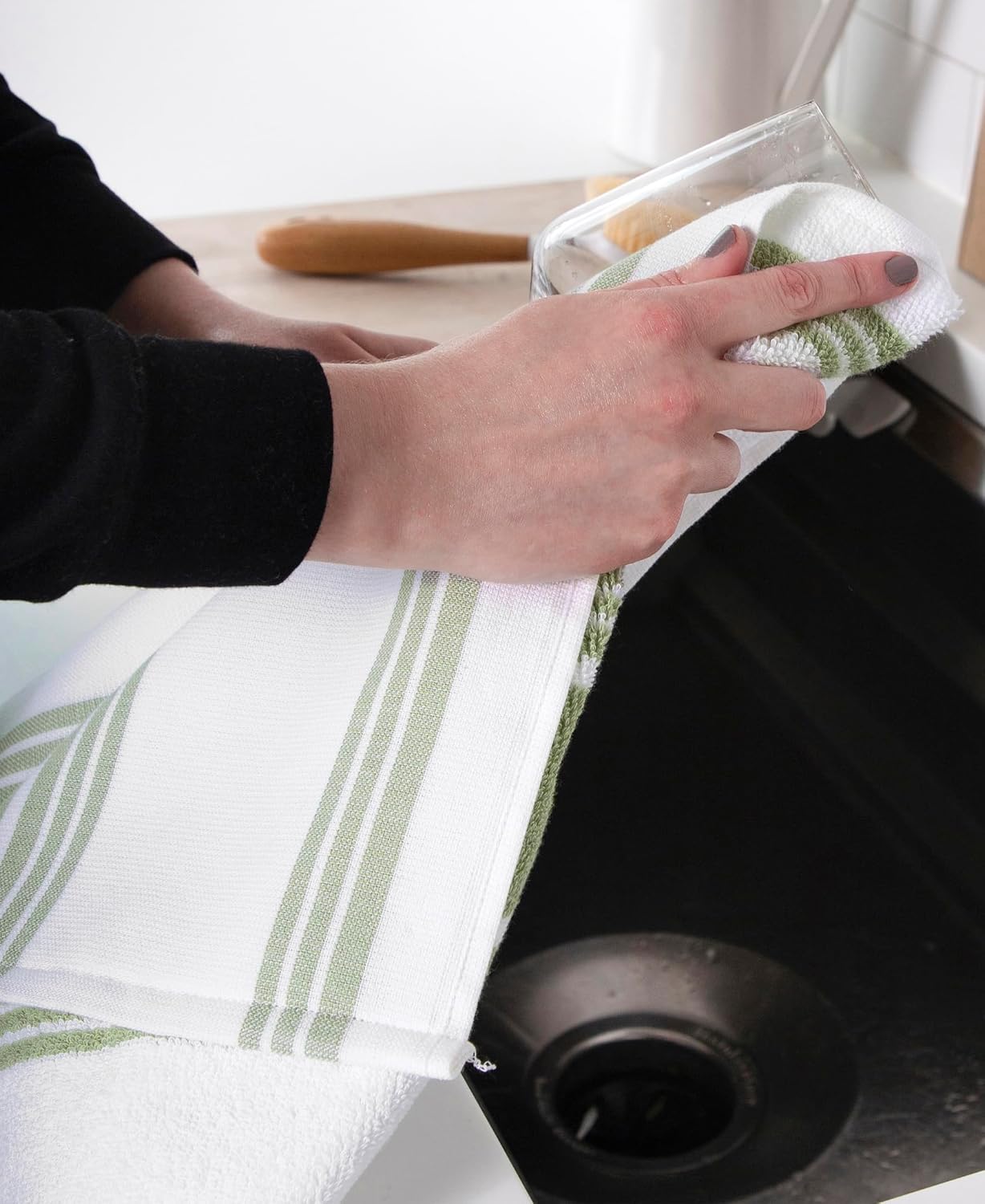 All-Clad Dual-Purpose Kitchen Towels: Highly Absorbent - 100% Cotton, 17"x30" Dish Towels for Cleaning & Drying Dishes
