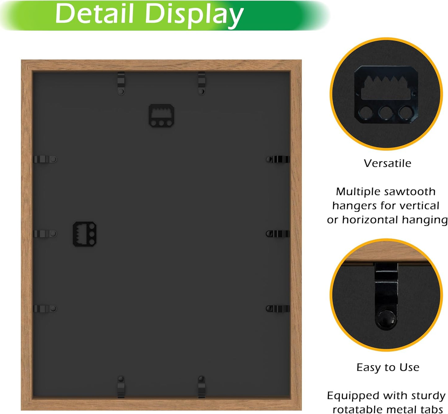 FrameWorks 11” x 14” Golden Oak Wooden Shadow Box Frame – Display Case with Soft Felt Back, Memory Box with Tempered