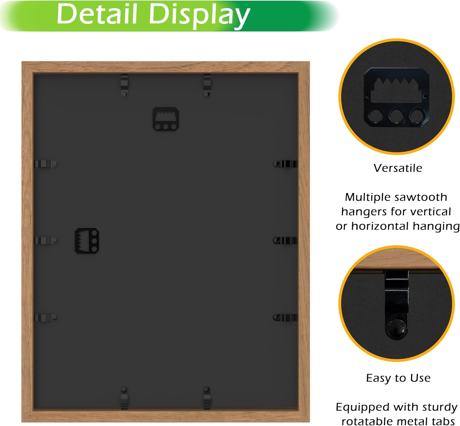 FrameWorks 11” x 14” Golden Oak Wooden Shadow Box Frame – Display Case with Soft Felt Back, Memory Box with Tempered