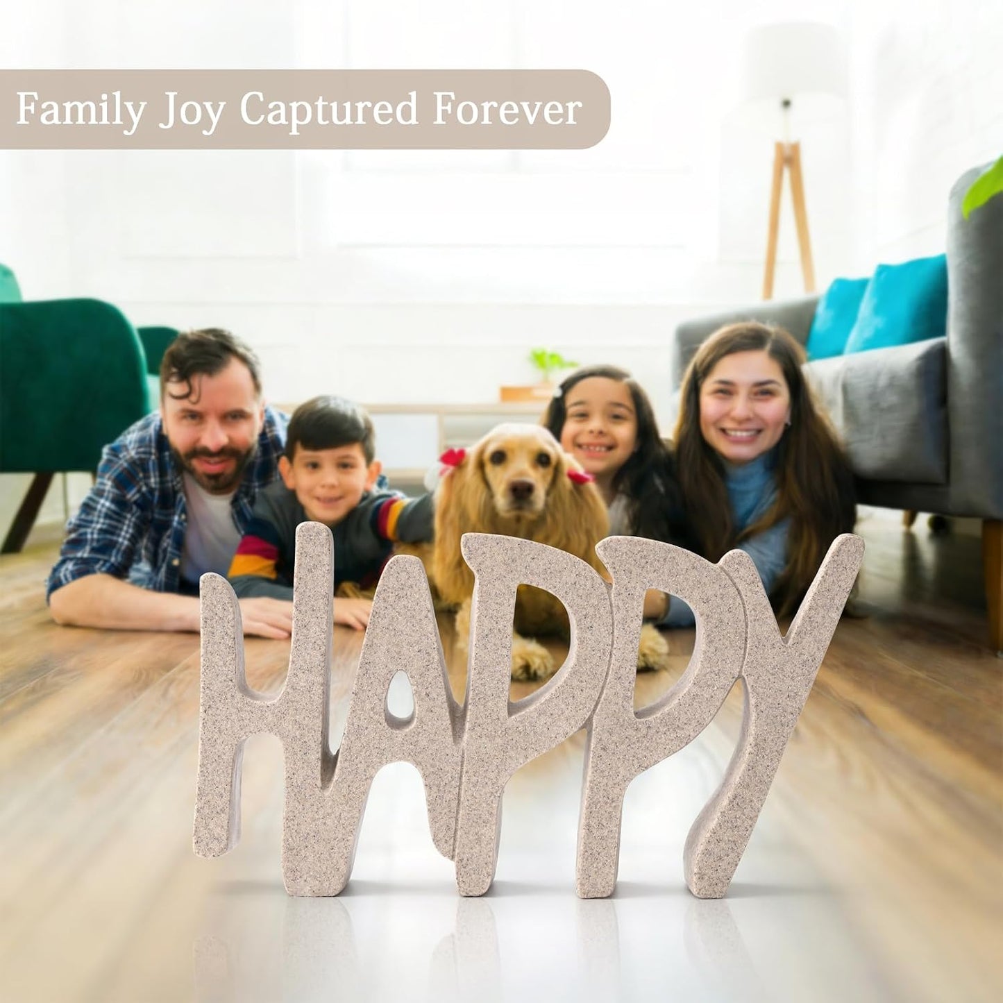 Happy Sign Decor Statue / Modern
