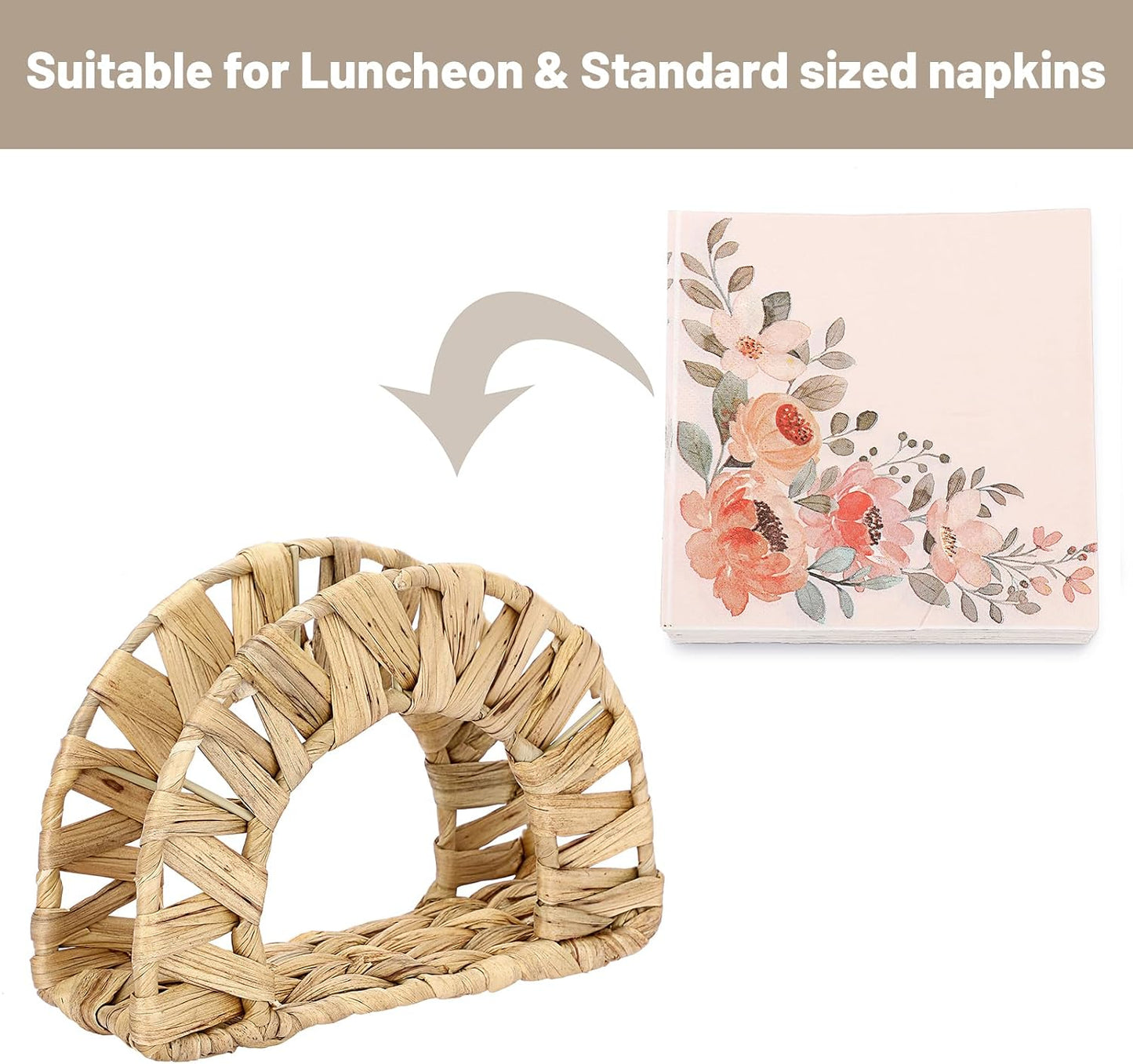 Napkin Holder-Water Hyacinth Kitchen Napkins Holder