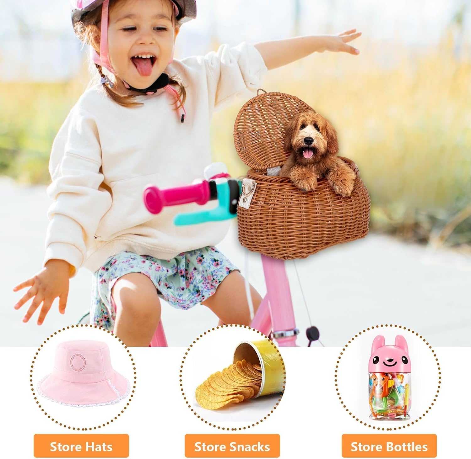 Kids Bike Basket / Brown